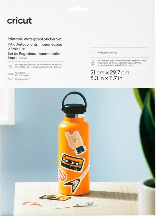 Productafbeelding Cricut Stickerpapier Joy Xtra A4, 6 Bogen, Weiss (6 x)
