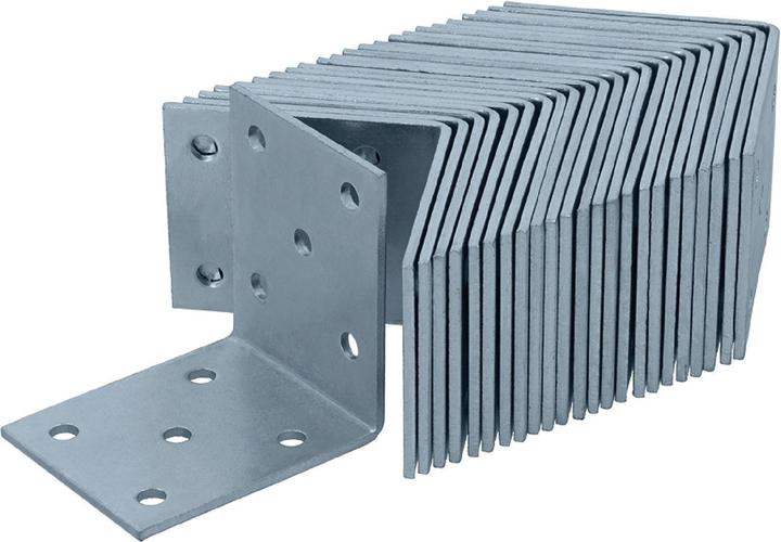 Actual product image Helpmate Lochplattenwinkel 50x50x40, verzinkt, 24 Stück (Perforated plate angle, 24 pcs.)
