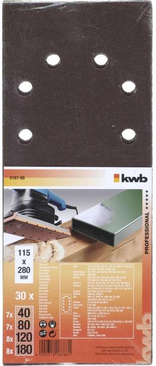 Actual product image kwb Kraftixx economy pack Str.Gl.115 (40, 80, 120, 180)