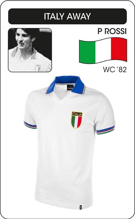 Image du produit Copa Football Italie extérieur Coupe du Monde 1982 Maillot Rétro (XL)