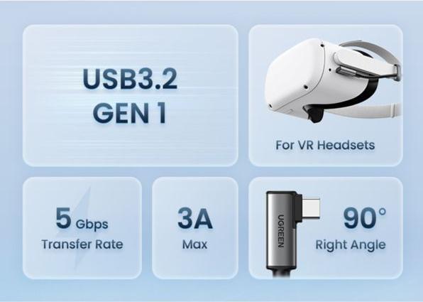 Actual product image Ugreen USB C – USB C (5 m, USB 3.2 Gen 1)