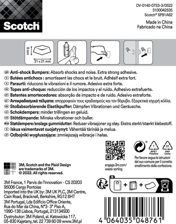 Produktbild Scotch Schutzpuffer (Anschlagdämpfer, 6 Stück)