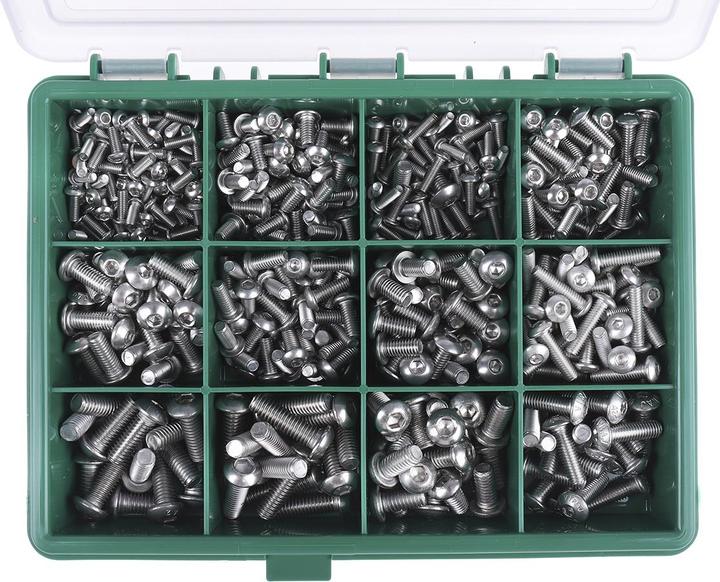 Image du produit Rs Pro Jeu de vis à six pans creux A2 DIN 7380 (490 Vis par pièce)