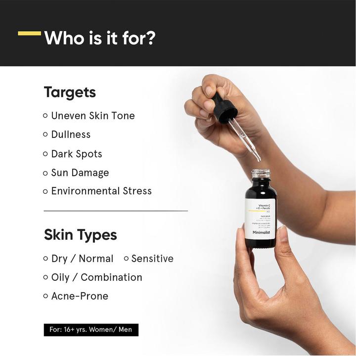 Actual product image Minimalist Vitamin C + E + Ferulic 16% Face Serum (20 ml)