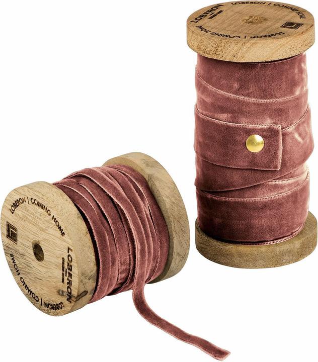 Produktbild Loberon Samtband 2er Set Liandis rosa (Geschenkband, 2 x)