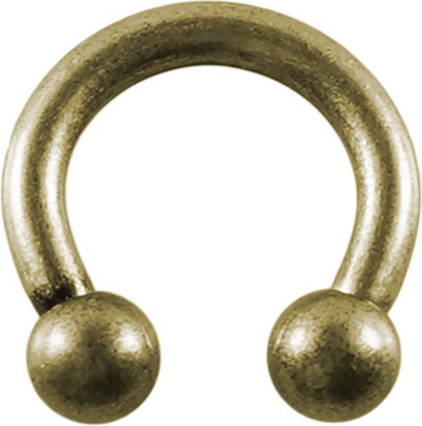 Image du produit Star Piercing Circular Barbell vieil or avec deux boules (sans laiton, Acier chirurgical 316L)