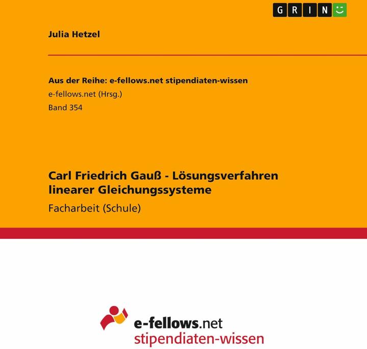 Actual product image Carl Friedrich Gauss - Lösungsverfahren linearer Gleichungssysteme (German, Julia Hetzel, 2012)