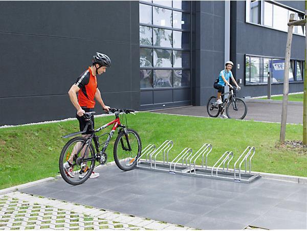 Produktbild eurokraft pro Fahrradständer, Bügel aus 18 mm Stahlrohr