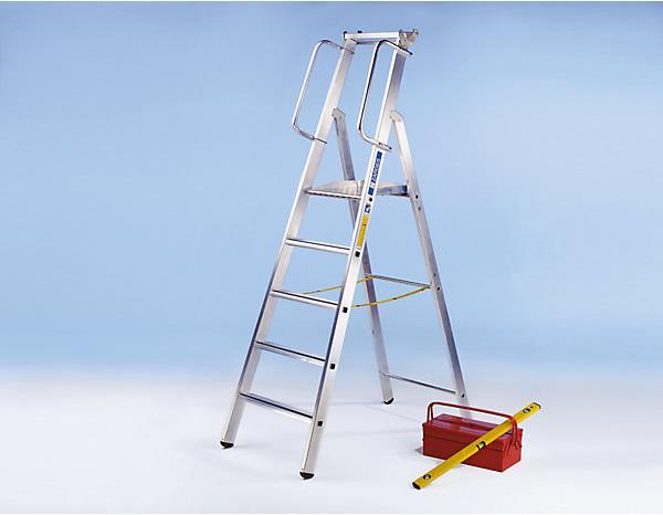 Image du produit Zarges Escabeau en aluminium avec grande plate-forme. (Échelle deux plans, 243 cm)