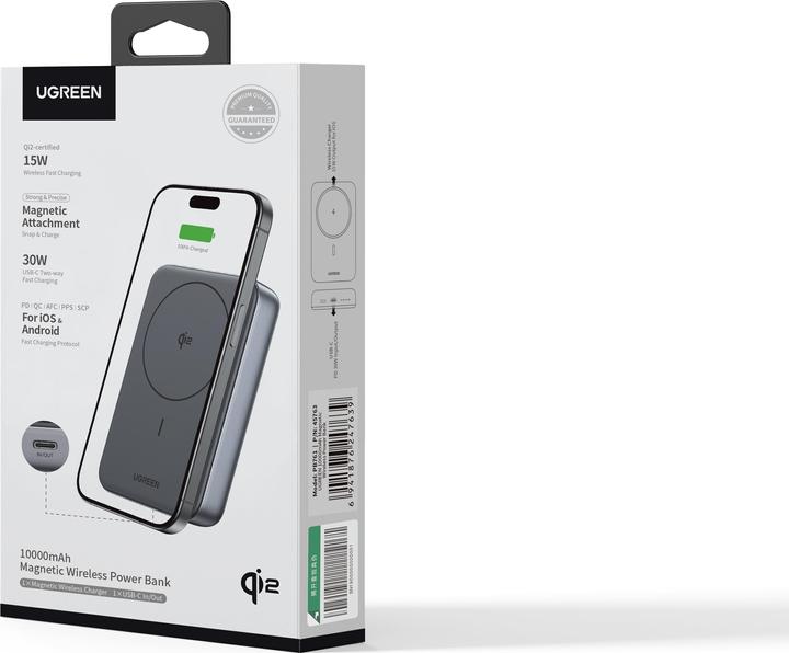 Actual product image Ugreen Magnetic Wireless Power Bank (10000 mAh, 30 W, 37 Wh)