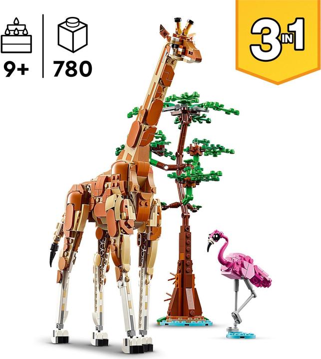 Immagine prodotto LEGO Safari con gli animali (31150, LEGO Creator 3-in-1)