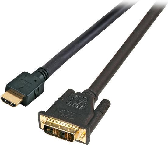 EFB Elektronik HDMI/DVI-18+1 Monitorkabel 20m, sw,Stecker/Stecker, AWG24 (20 m, HDMI)