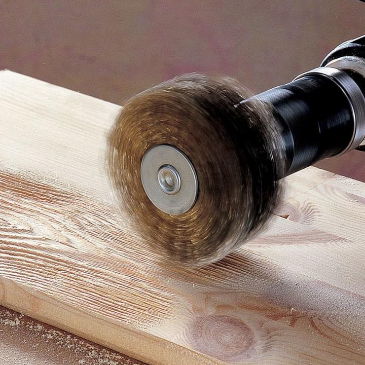 Immagine prodotto wolfcraft Spazzola per texture di legno, Ø 80 mm
