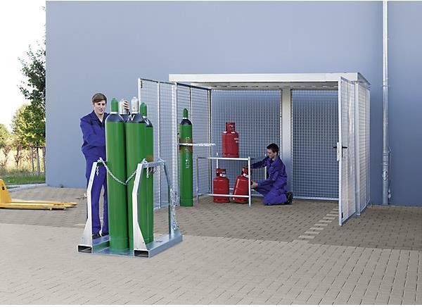 Produktbild eurokraft pro Gasflaschen-Gittercontainer