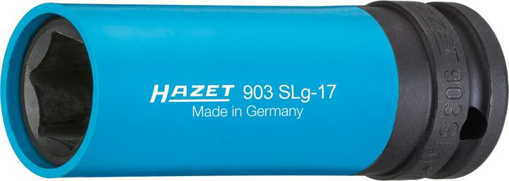 HAZET Schlag-, Maschinenschrauber Steckschlüsseleinsatz ∙ Sechskant 903SLG-17 ∙ Vierkant12,5 mm (1/… (17 mm)