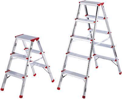 Produktbild kaiserkraft Haushaltsleiter beidseitig begehbar 2x7 Stufen (Stehleiter, 315 cm)