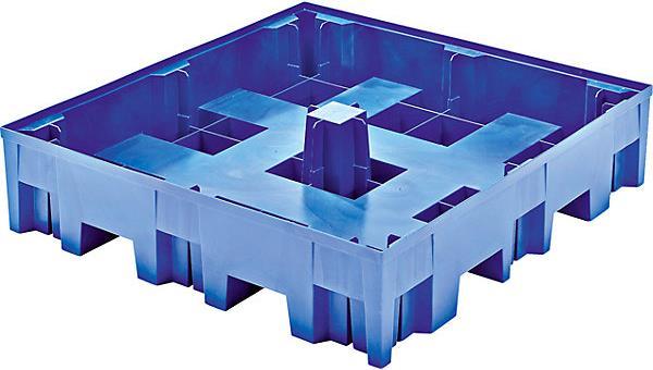 Produktbild asecos PE-Auffangwanne für 200-l-Fässer, Tragfähigkeit 950 kg/m²