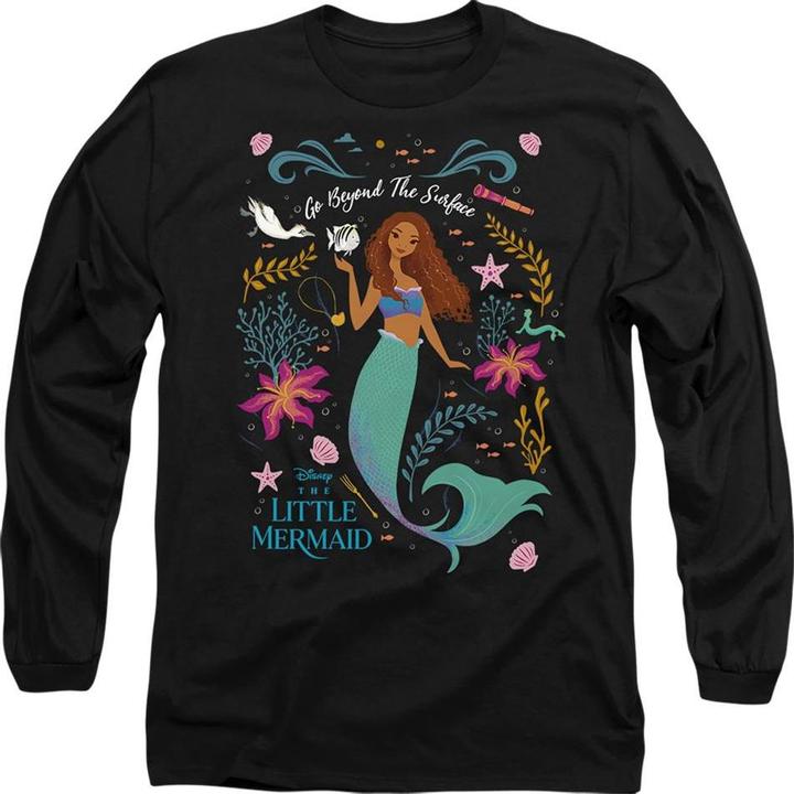 Actual product image The Little Mermaid Unisex Adult Go Beyond The Surface Ariel T-Shirt (XXL)