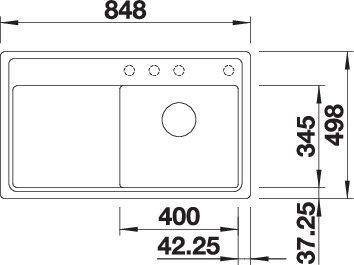 Actual product image Blanco Zenar 45 S-F (49.80 cm, 84.75 cm)