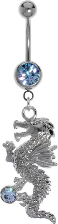 Bijouteria Bauchpiercing (Chirurgenstahl 316L, Kristall, Messing rhodiniert)
