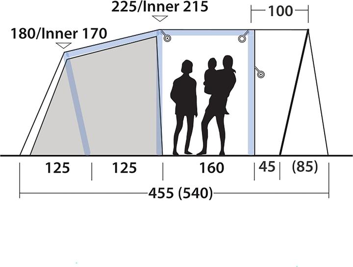 Actual product image Outwell Nashville 5 Air TC (Pitching tent, 35.80 kg, 5 persons)