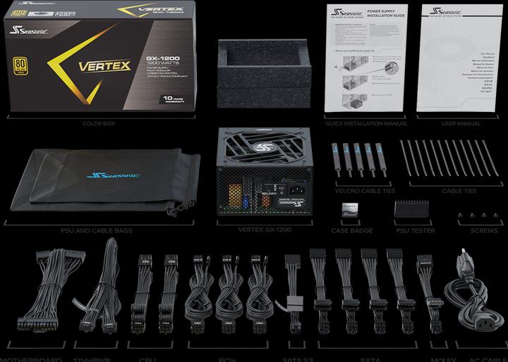 Actual product image Seasonic VERTEX GX-1200, 80+ Gold (1200 W)