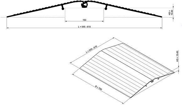 Actual product image kaiserkraft Sleeper bridge, two-piece