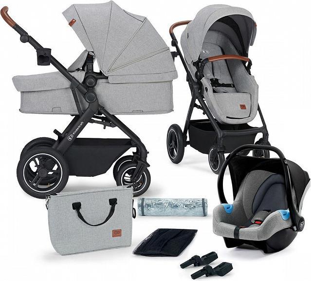 Actual product image KinderKraft Pram B-Tour 3 in 1 Lichtgrijs