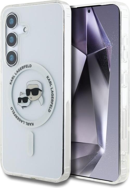 Image du produit Karl Lagerfeld Etui Button Karl & Choupette Heads Printed Logo MagSafe Samsung Galaxy S25 biaÅy (Samsung Galaxy S25)