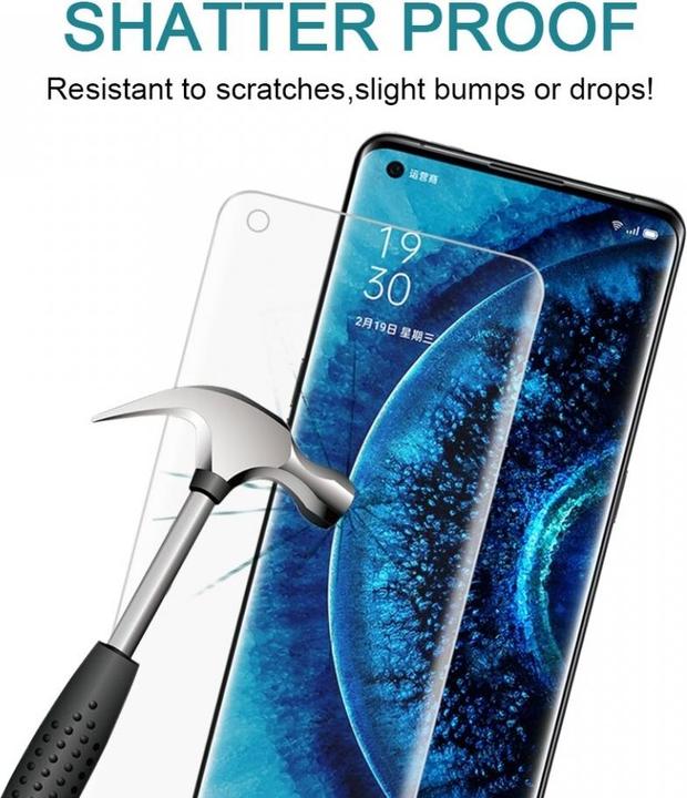 Actual product image Screenguard Oppo Find X2 Pro Protective Glass Film Case Friendly Design (1 Piece, Oppo Find X2 Pro)