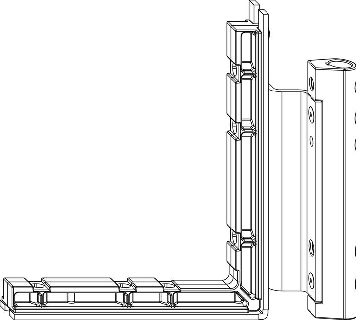 Image du produit Maco Bande de support d'angle de feuillure MAMMUT 220 kg, 12/20-13 mm, argent, gauche (210616)