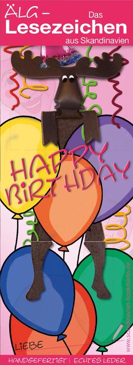 Actual product image Scandinavian Bookmarks Bookmark moose, birthday balloons