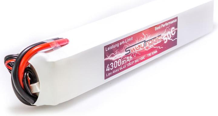 Image du produit Swaytronic LiPo 12S 44.4V 4300mAh 50C/100C (44.40 V, 4300 mAh)