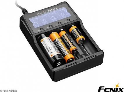 Image du produit Fenix Chargeur ARE-A4 (1 pcs, 14500, 16340, 18650, 26650, AA, AAA, Piles rechargeables + chargeur)