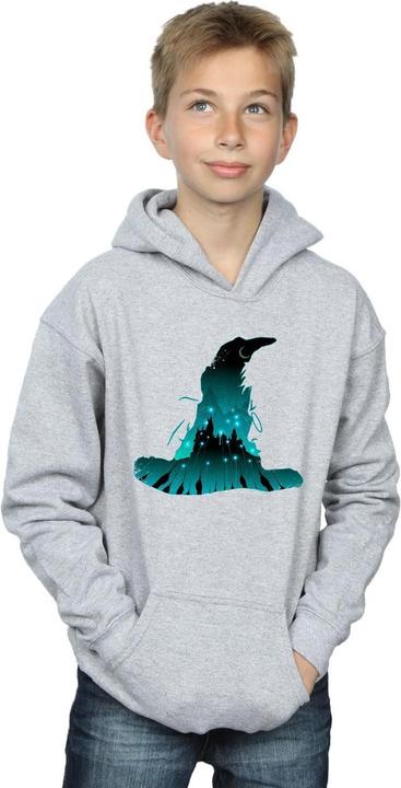 Immagine prodotto Hogwarts Silhouette Felpa con Cappuccio Ragazzi (140, 146)