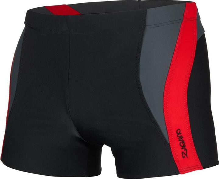 Schwarz grau rot