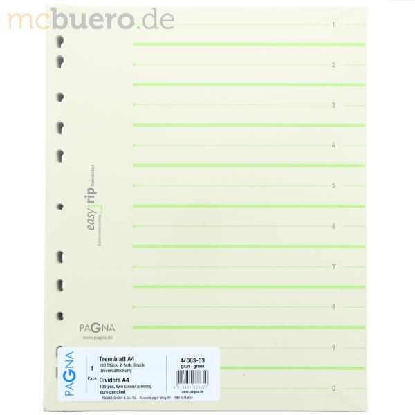 Produktbild Pagna Trennblätter Easy Rip 1-0 beige, 100 St.