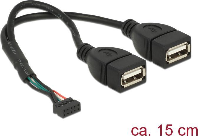 Actual product image Delock USB cable internal to external (0.20 m)