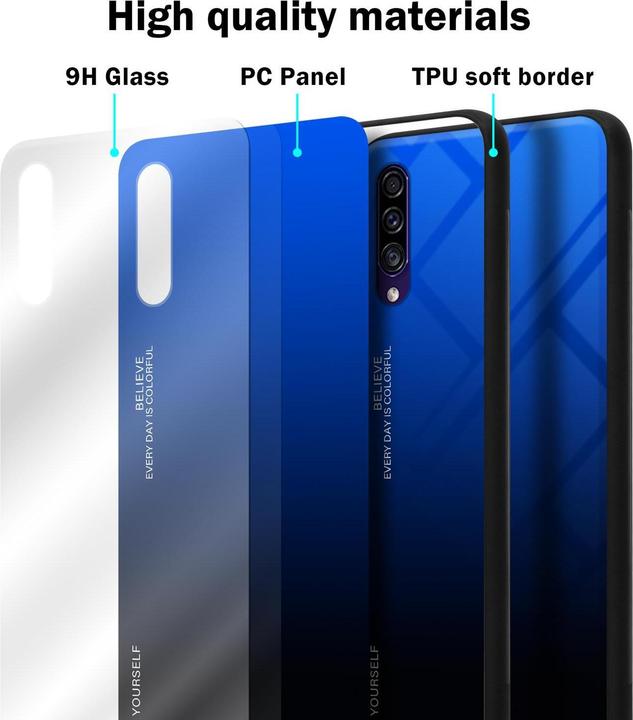 Productafbeelding Cadorabo TPU 2 kleuren glasdekking (Samsung Galaxy A30, Samsung Galaxy A50)