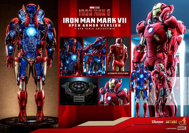 Image du produit Hot Toys Iron Man 3 diorama 1/6 Iron Man Mark VII (Open Armor Version) 32 cm