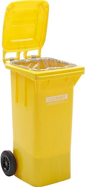 Actual product image eurokraft pro Large plastic waste garbage can, according to DIN EN 840 (120 l)