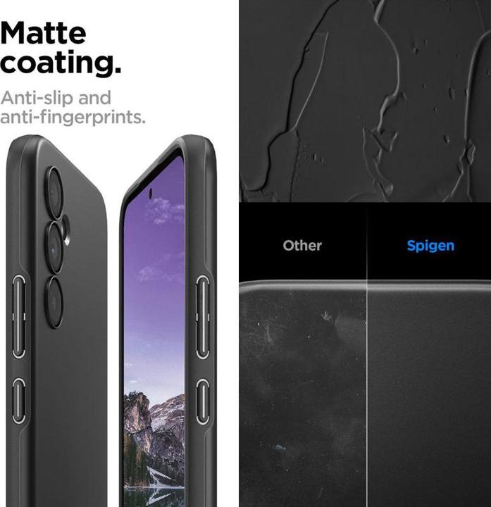 Actual product image Spigen Thin Fit Case for A546B Samsung Galaxy A54 - black (Samsung Galaxy A54 5G)
