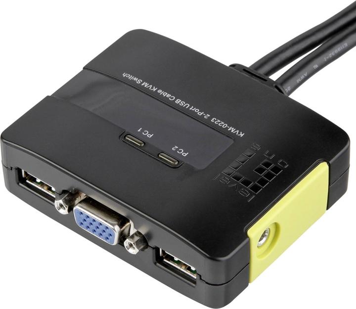 Immagine prodotto LevelOne KVM-0223, interruttore KVM a 2 porte, VGA, audio, USB