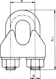 Image du produit Pösamo Serre-câble Psamo 10 mm acier galvanisé 10 pcs