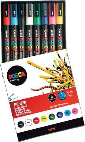 Produktbild Posca Marker PC-3M Rundspitze (Multicolor, 1.30 mm, 8 x)
