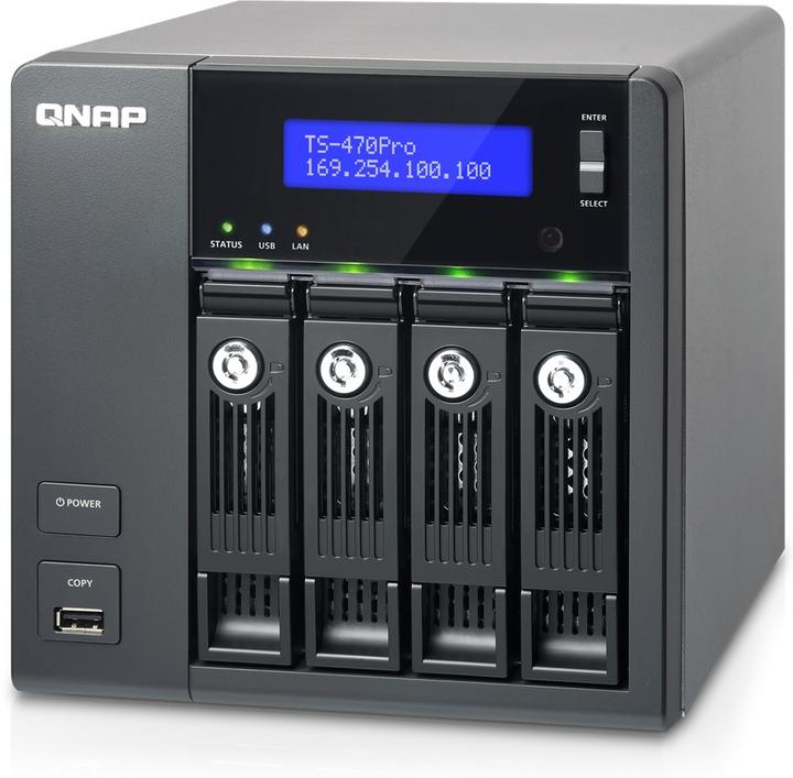 Produktbild QNAP TS-470 Pro - 24TB (4x6TB WD Red) (SP3, 3.20 GHz, 48 -Core)