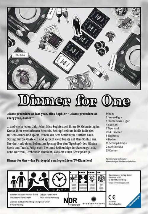 Produktbild Ravensburger Dinner for One (Deutsch)