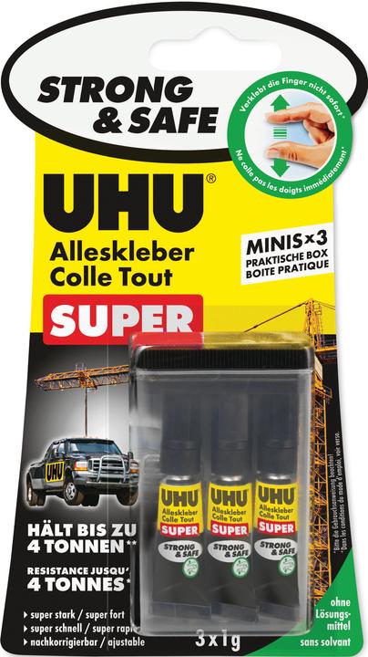 Image du produit UHU Adhésif universel Strong+Safe Mini (1 g, 1000 ml)