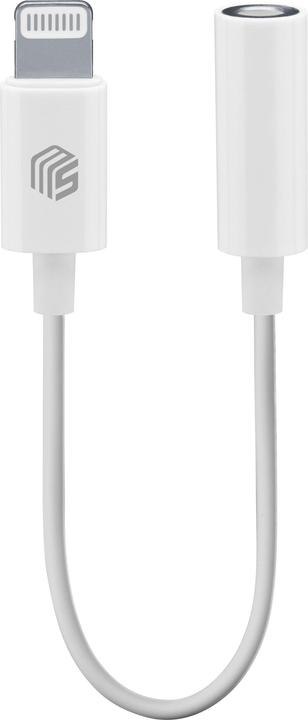 Actual product image Music Sound Cellularline MFI Audio Adapter Cable Lightning to 3.5mm Jack White (Lightning, 3.5mm jack)