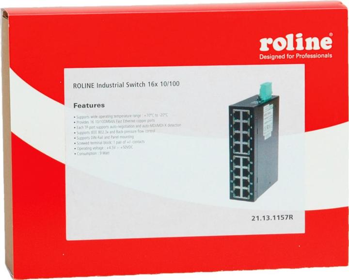 Produktbild Roline Industrie Switch 16x RJ-45, unmanaged (16 Ports)